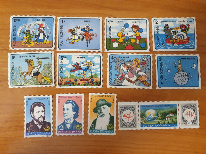 Romania timbre 1989 neștampilate - diverse serii