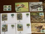 Keeling - pasari - serie 4 timbre MNH, 4 FDC, 4 maxime, fauna wwf