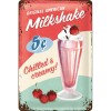 Placa metalica - Milkshake - 20x30 cm, Nostalgic Art Merchandising