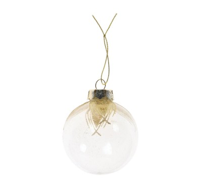 Glob decorativ de Craciun, transparent, D 8 cm, D372311 foto