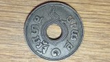 Thailanda - moneda de colectie raruta - 1 satang 1927 bronz - Osaka mint - calitate foarte buna !