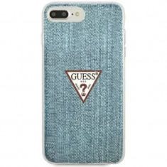 Husa Cover Guess Jeans Colection pentru iPhone 7/8 Plus Albastru