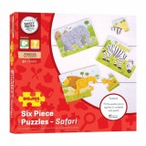 Set 3 puzzle din lemn - Jungla Vesela, Bigjigs