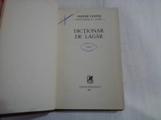 DICTIONAR DE LAGAR - OLIVER LUSTIG