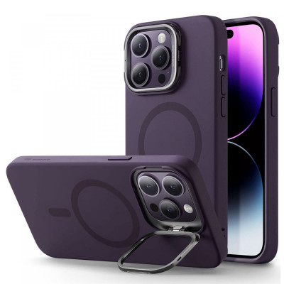 Husa pentru iPhone 14 Pro Max - ESR Cloud Soft HaloLock Kickstand - Purple foto