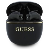 Handsfree Bluetooth Guess Glossy Gold Line Classic, TWS, Negru