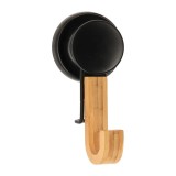 C&acirc;rlig Cu Ventuză Bamboo &ndash; Negru | Cuiere Baie