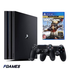 Consola Sony Playstation 4 Pro Ps4 1tb + Doua Controllere + Just Cause 3 Gold Edition PlayStation 4, Second-Hand