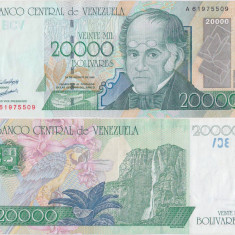 1998 (24 VIII), 20,000 Bolívares (P-82a) - Venezuela - stare XF