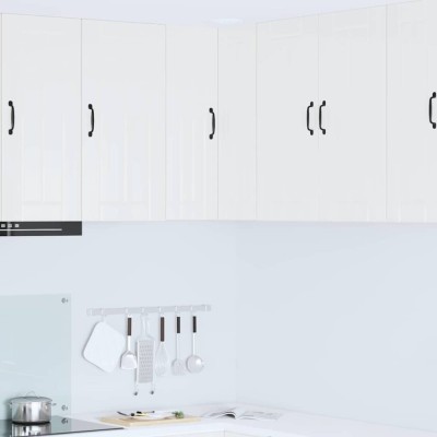 vidaXL Dulap suspendat de bucătărie cu raft Alb lucios 57 x 57 x 80 cm 885079 foto