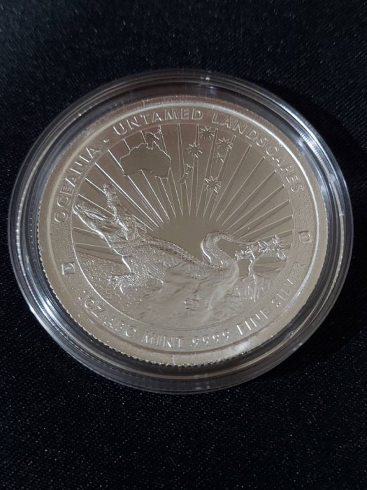 Tokelau 2024 - 5 dolari - Crocodil - 1 OZ , Monedă de argint UNC