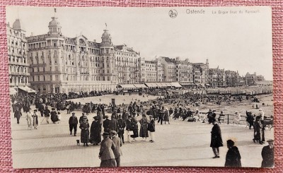 Ostende, Belgia. Plimbare pe dig - Necirculata foto
