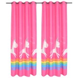 Cumpara ieftin Draperii opace pentru camera copiilor, 2 buc, 140x240 cm, roz