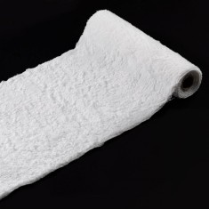 Tesatura Decorativa Craciun, Blana Artificiala, Alba, 2.5m x 24cm