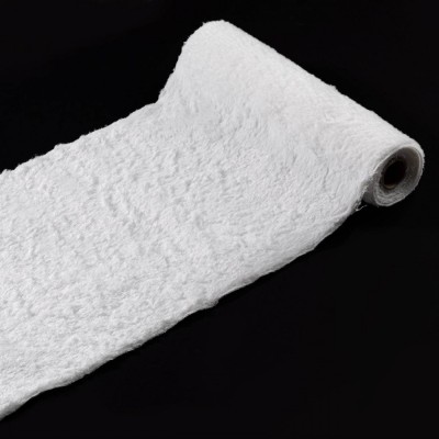 Tesatura Decorativa Craciun, Blana Artificiala, Alba, 2.5m x 24cm foto