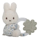Little Dutch Miffy Fluffy Lucky Leaves Ring Rattle jucărie zornăitoare 0 m+ Blue 1 buc