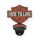 Deschizator sticle din fonta"Ride to Live" KL-60