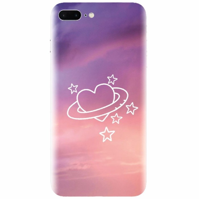 Husa silicon pentru Apple Iphone 8 Plus, Galaxy Heart