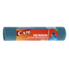 Saci menajeri / gunoi Cami, ultra rezistenti, albastru, 160L, 10 buc foto