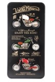 Cumpara ieftin Decoratiune perete Motociclete cu ceas 60 x 7,5 x 120 cm