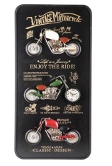 Decoratiune perete Motociclete cu ceas 60 x 7,5 x 120 cm
