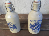 Lot doua sticle de bere ceramica Germania 0,5 l vechi vintage decor retro