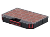 Container KISTENBERG cu cutii negre și capac transparent