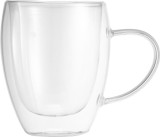Set 2 cani termo MagicHome din sticla cu perete dublu, 280 ml