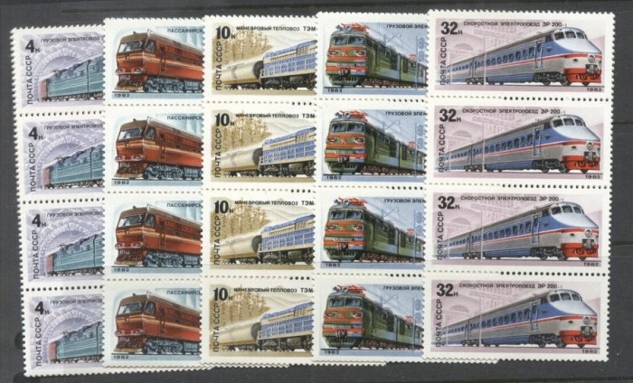 Russia 1982 Trains Locomotives x 4 MNH DC.035