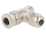 Mufă M12 5 PIN mamă Profibus pe cablu IP67 60V 4A
