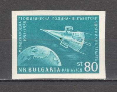 Bulgaria.1958 Posta aeriana-Anul geofizic international nedantelat SB.91 foto