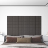 Panouri de perete 12 buc. gri &icirc;nchis 30x15 cm textil 0,54 m&sup2;
