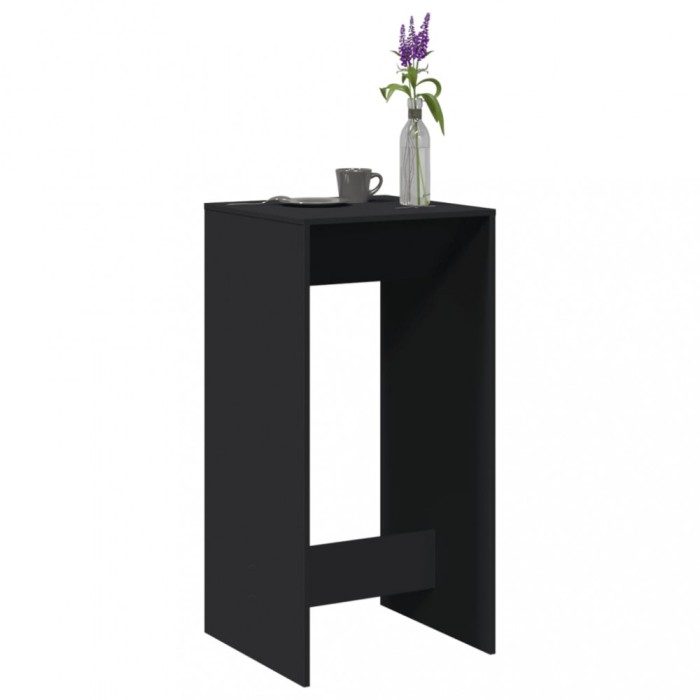 Gossi masa bar, negru, 51x50x103,5 cm, lemn prelucrat