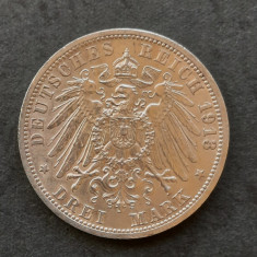 3 Mark "Wilhelm II von Preussen" 1913, Statele germane - G 4447