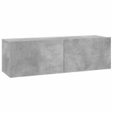 Cumpara ieftin Comoda TV, gri beton, 100 x 30 x 30 cm, lemn prelucrat