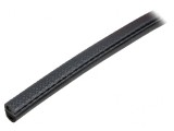 Ecran negru pentru orificii și margini 10m x 9,5mm