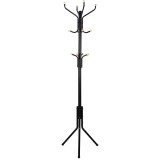 Cuier, Songmics, 12 carlige, metal, negru, 44x44x182 cm