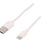 Cablu USB 2.0 USB A la USB C 2m Alb 480Mbps
