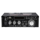 Cumpara ieftin Statie Amplificare Audio Hi-Fi Stereo Rohs, 2x50W RMS, Bluetooth 5.0, FM, USB, SD, 2 Microfoane, Karaoke, Telecomanda