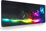Mousepad Profesional pentru Gaming, 80 x 30 cm, Curcubeu, Baza Cauciucata si Cusaturi Laterale, Compatibil Laptop sau Calculator, Premium, CBD CORAL B
