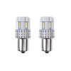 Set becuri auto cu LED CANBUS compatibil P21 R5W/R10W 22 SMD Alb 12V/24V, destinat competitiilor auto sau off-road, Amio