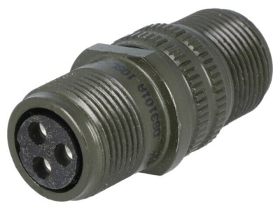 Conector circular 3 pini mamă AMPHENOL pentru lipire, 13A, 500V, MS/DS foto