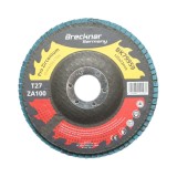 Disc lamelar cu zirconiu 125x22 mm T27 ZA100 pentru metal si inox Breckner Germany