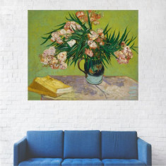Tablou Canvas, Pictura Artistica, Vaza cu Flori, Trandafiri Albi - 20 x 25 cm foto