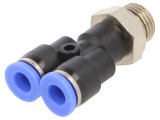Racord push-in Y cu ramificație G 1/4 15bar