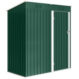 Outsunny Adăpost de Grădină Exterior 1,37 m&sup2; 163x90x179 cm cu Ușă cu &Icirc;ncuietoare și Fante de Ventilație Verde | Aosom Romania
