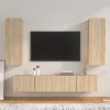 VidaXL Set dulap TV, 4 piese, stejar sonoma, lemn prelucrat 3114200