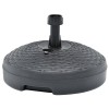Suport umbrelă vidaXL 20L, plastic antracit aspect ratan, bază stabilă nisip/apă, 45x28 cm, rezistent intemperii, fixare 19-33mm