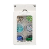 Set 6 decoratiuni pentru unghii, multicolor