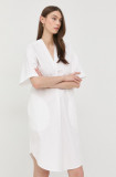 Cumpara ieftin Tiger Of Sweden rochie din bumbac culoarea alb, mini, drept